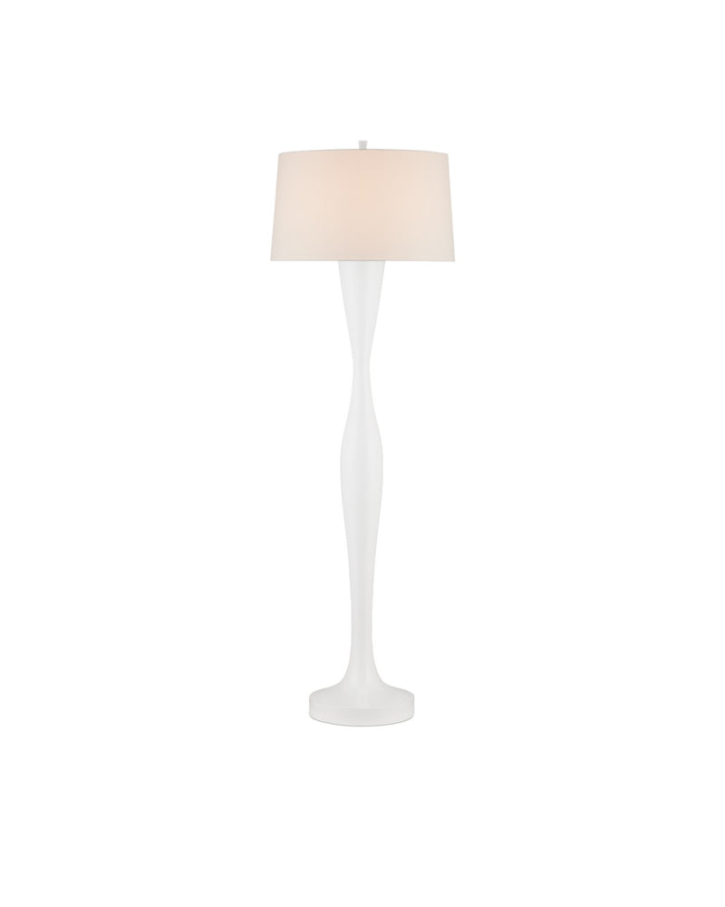 Currey and Company - 8000-0153 - One Light Floor Lamp - Monica - White