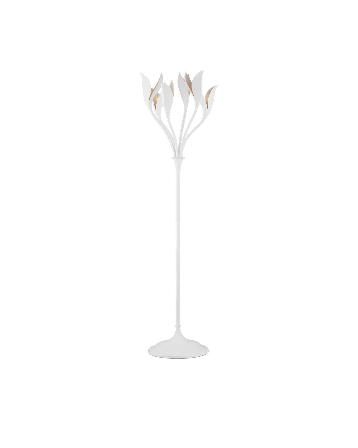 Currey and Company - 8000-0160 - Six Light Floor Lamp - Snowflower - Gesso White