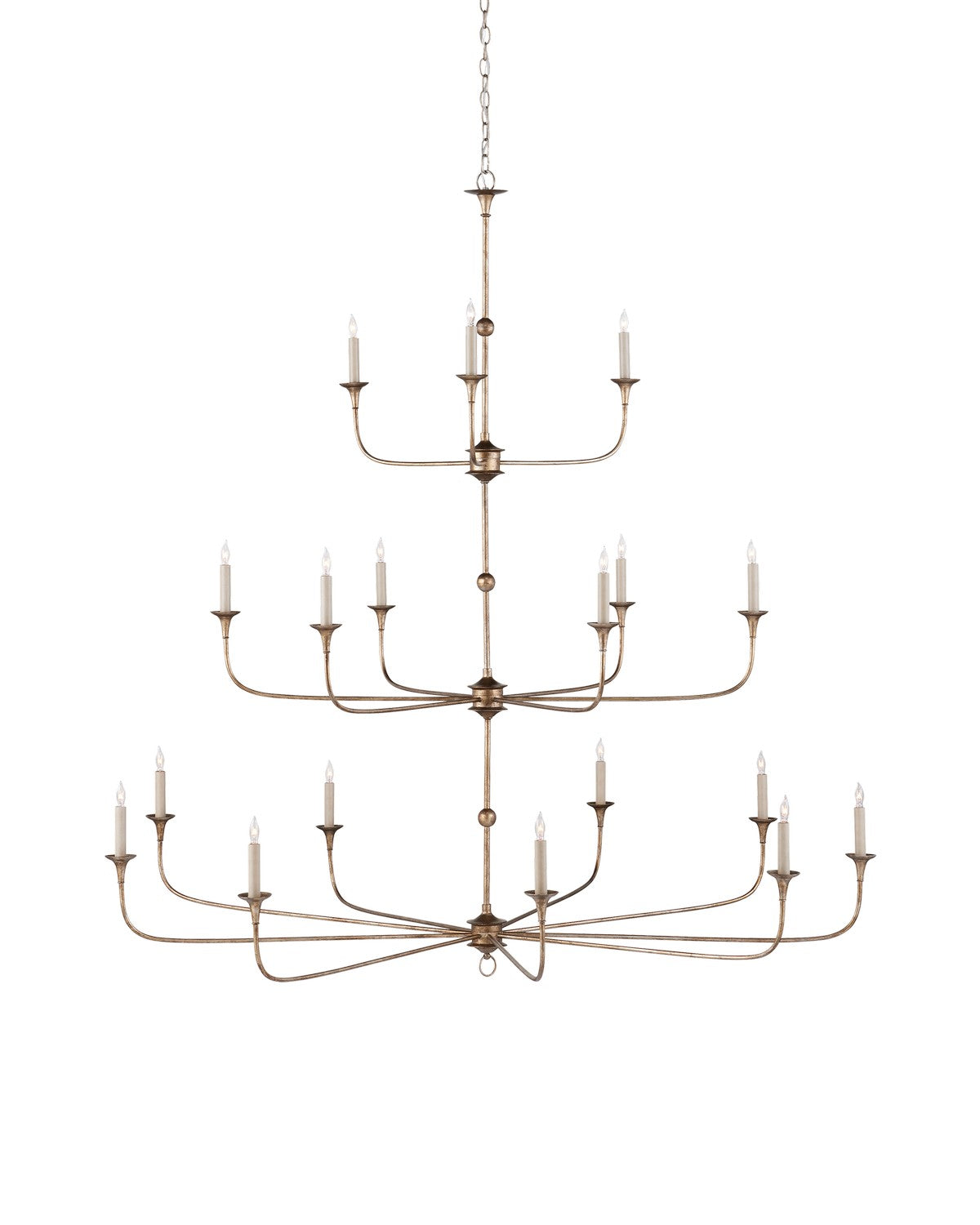 Currey and Company - 9000-1130 - 18 Light Chandelier - Nottaway Collection - Pyrite Bronze