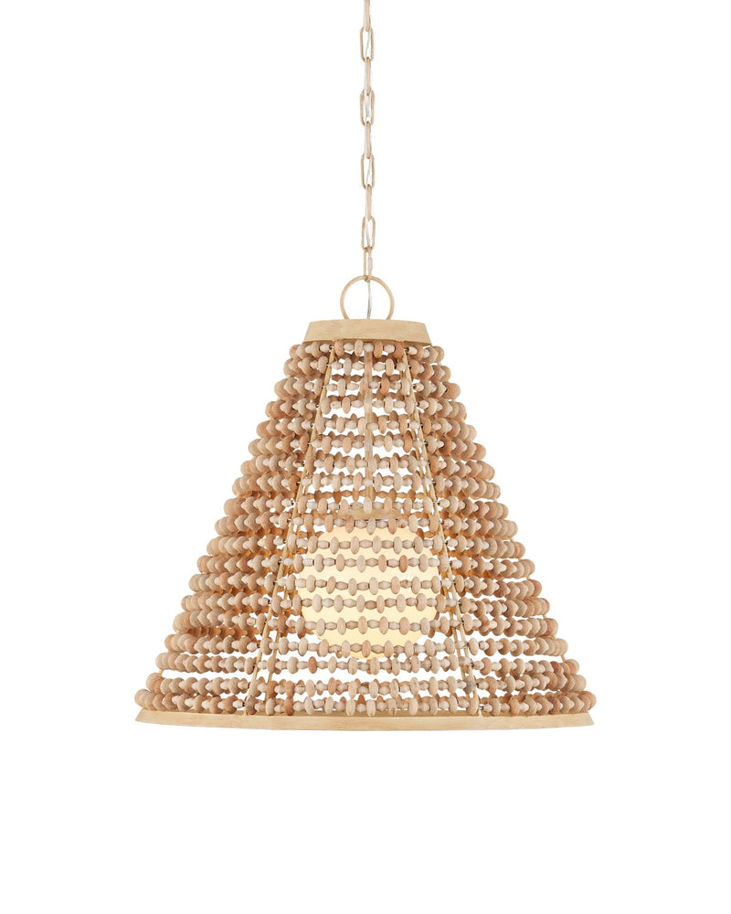 Currey and Company - 9000-1166 - One Light Pendant - Pendulum Pendant - Natural/Coco Cream/White