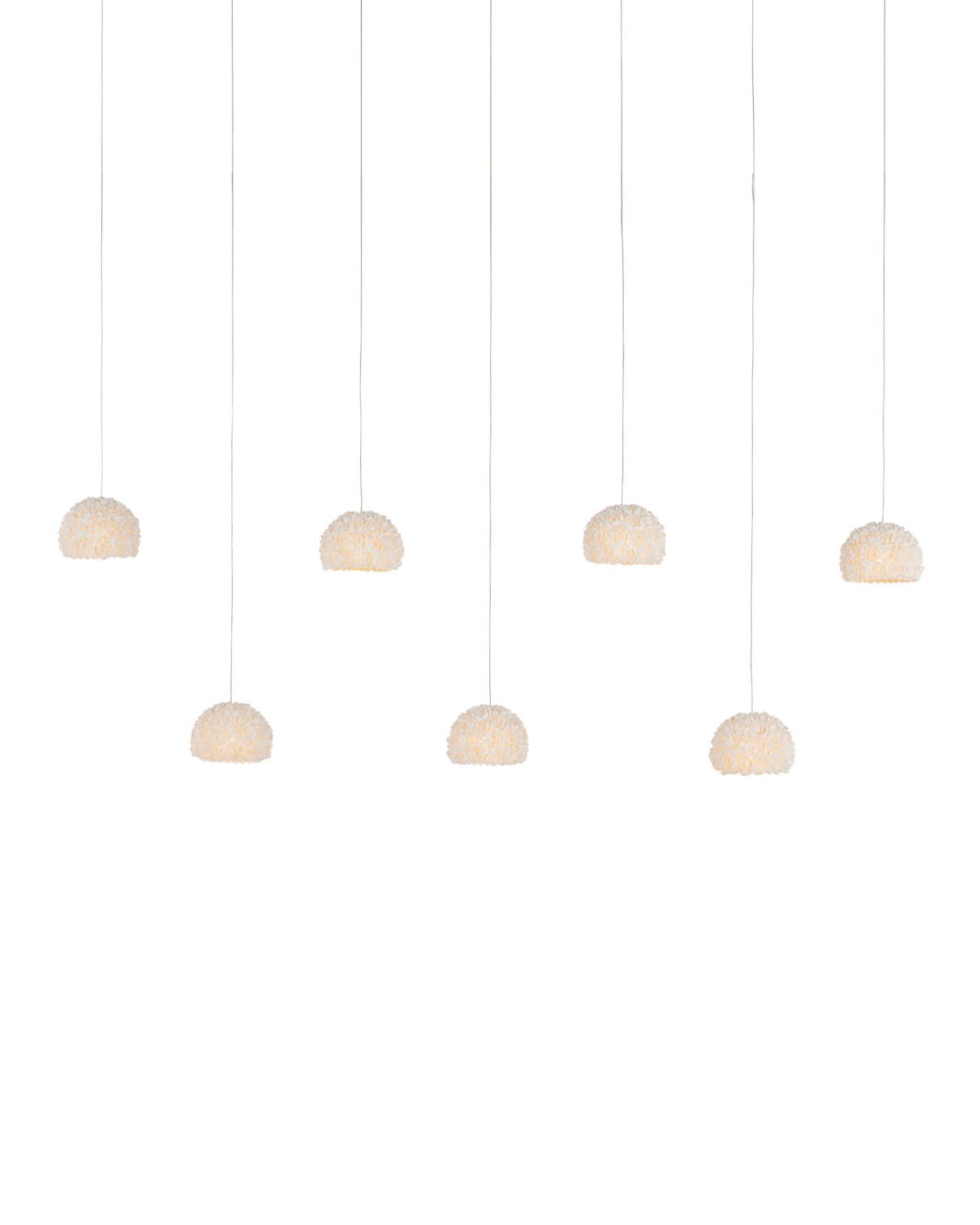 Currey and Company - 9000-1184 - Seven Light Pendant - Virtu - Natural/Silver