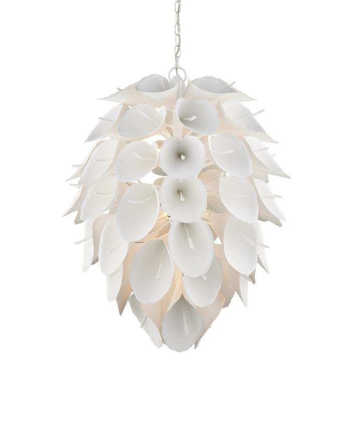 Currey and Company - 9000-1206 - Nine Light Chandelier - Diego Chandelier - Gesso White