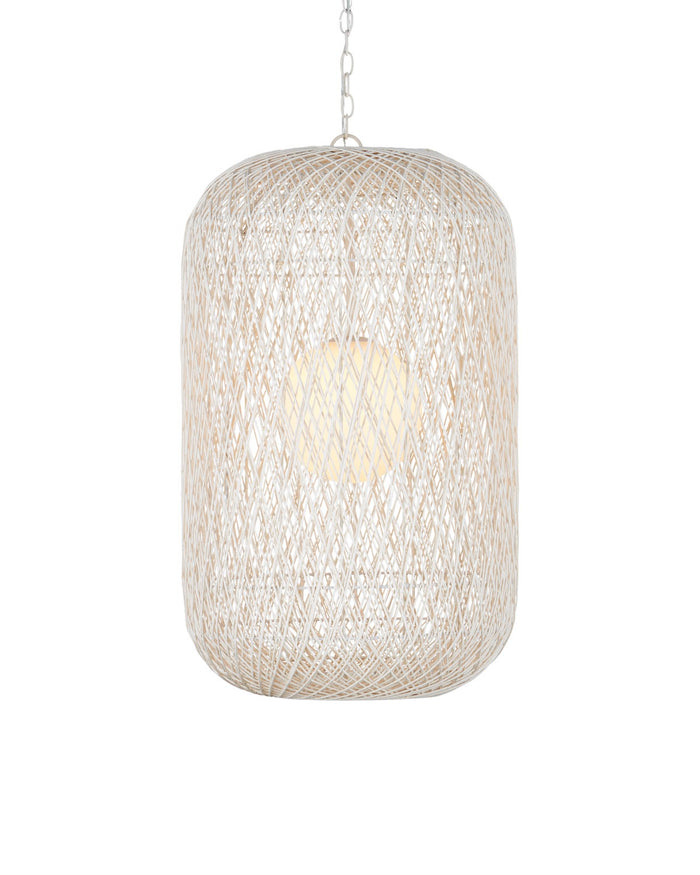 Currey and Company - 9000-1210 - One Light Pendant - Cocoon Large Pendant - Cream/Vanilla/White
