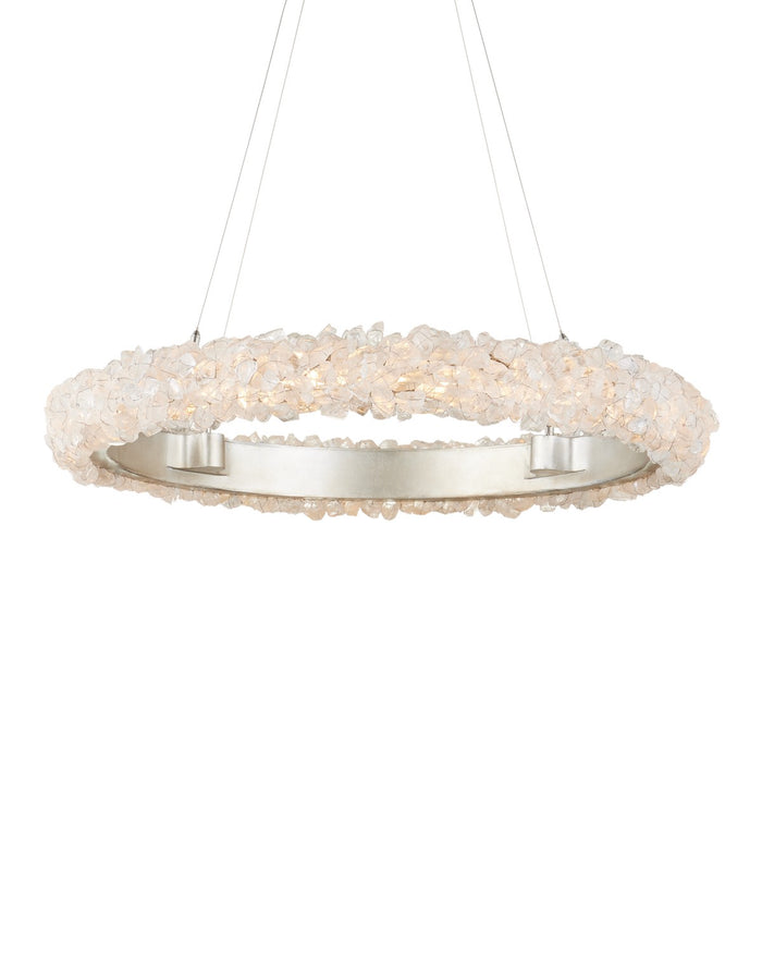 Currey and Company - 9000-1222 - One Light Chandelier - Iconoclast Collection - Contemporary Silver Leaf/Contemporary Silver/Natural