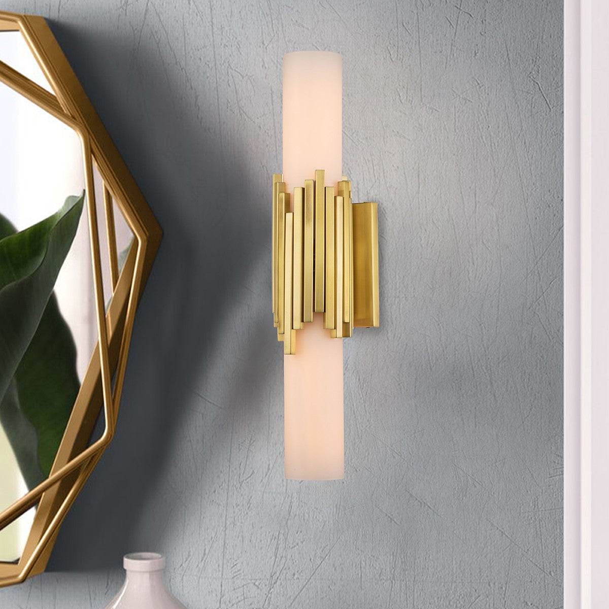 Lucas + McKearn - BB0517AGB-2 - Two Light Bath - Marvel - Aged Brass