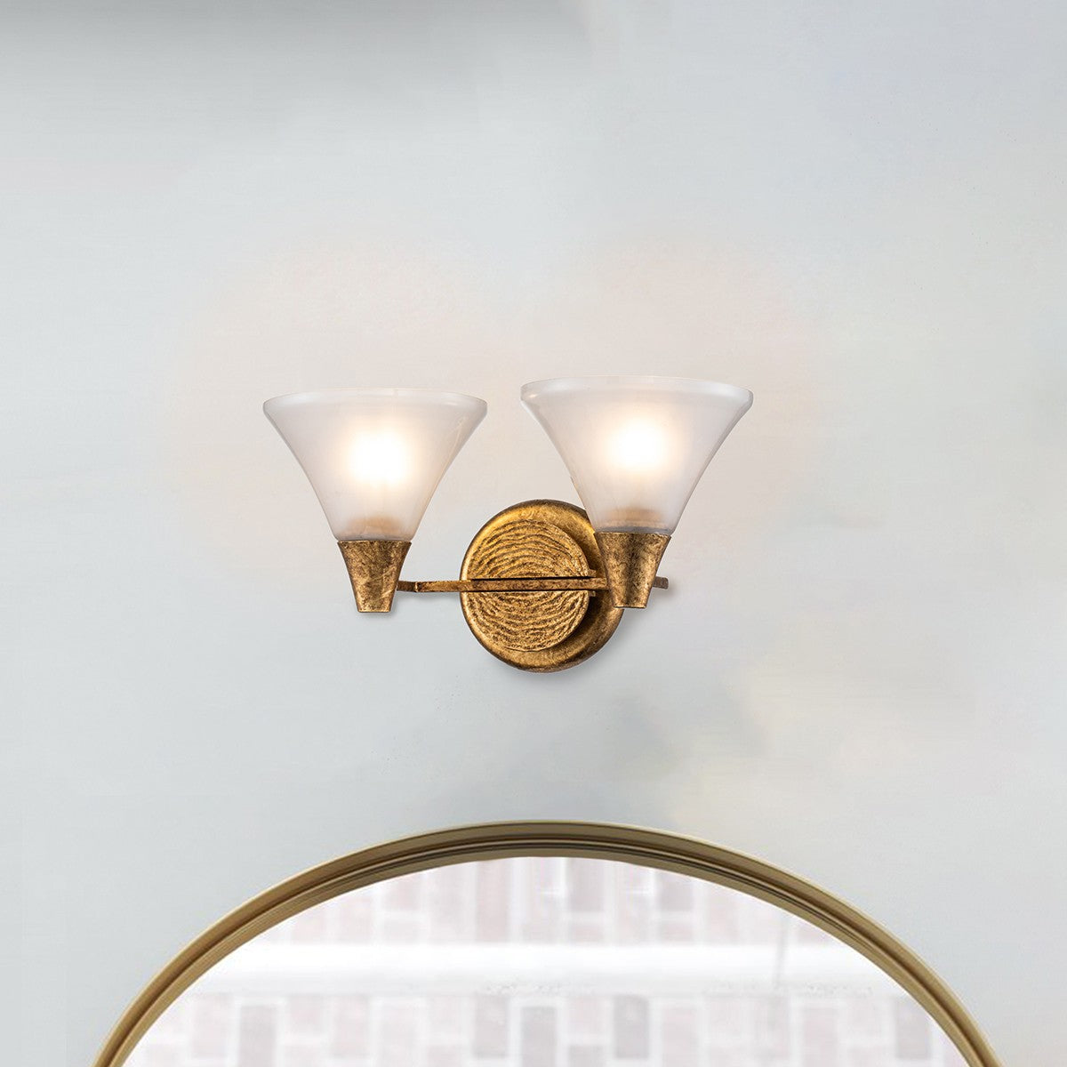 Lucas + McKearn - BB1114G-2 - Two Light Bath - Lemoine - Gold Leaf