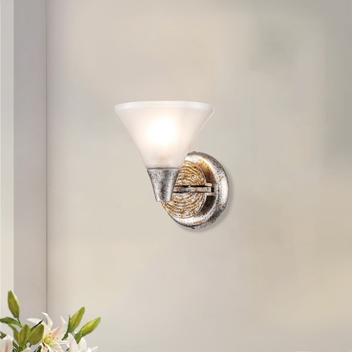 Lucas + McKearn - BB1114S-1 - One Light Bath - Lemoine - Silver Leaf