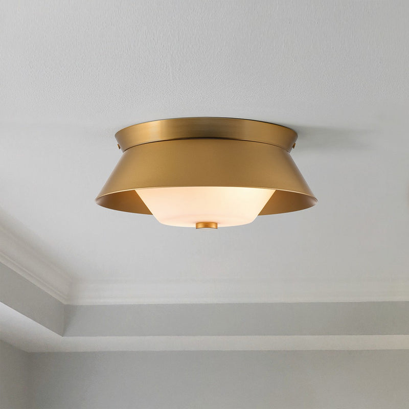 Lucas + McKearn - FM1004LG-10 - Two Light Flush Mount - Bowtie - Laquered Gold