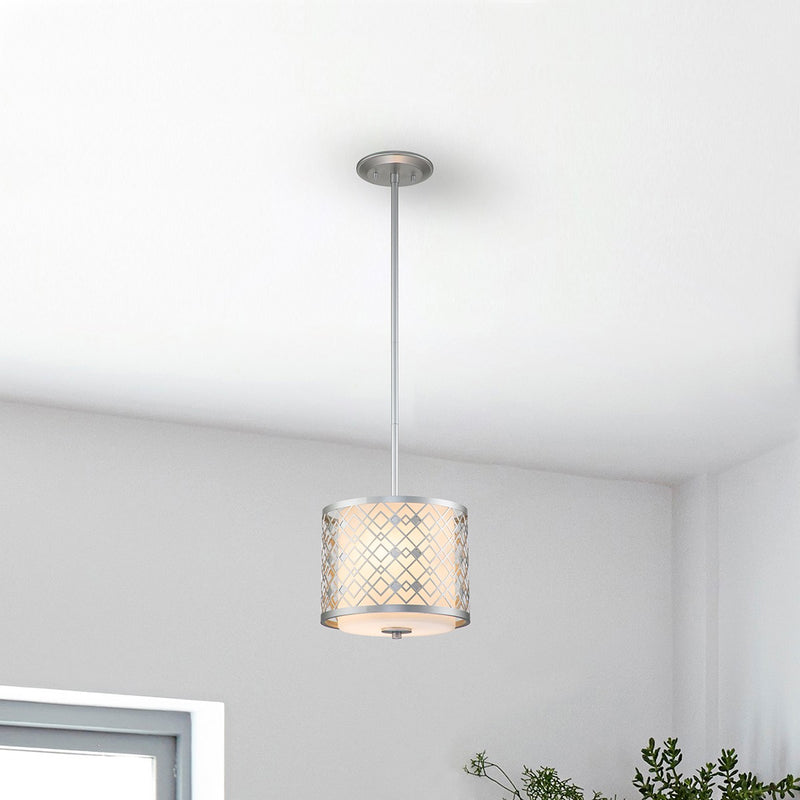 Lucas + McKearn - PD1185LS-1 - Two Light Pendant - Ziggy - Laquered Silver