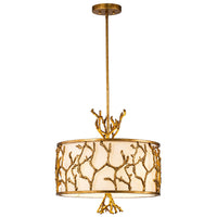 Lucas + McKearn - PD74390G-3 - Three Light Chandelier - Coral - Gold