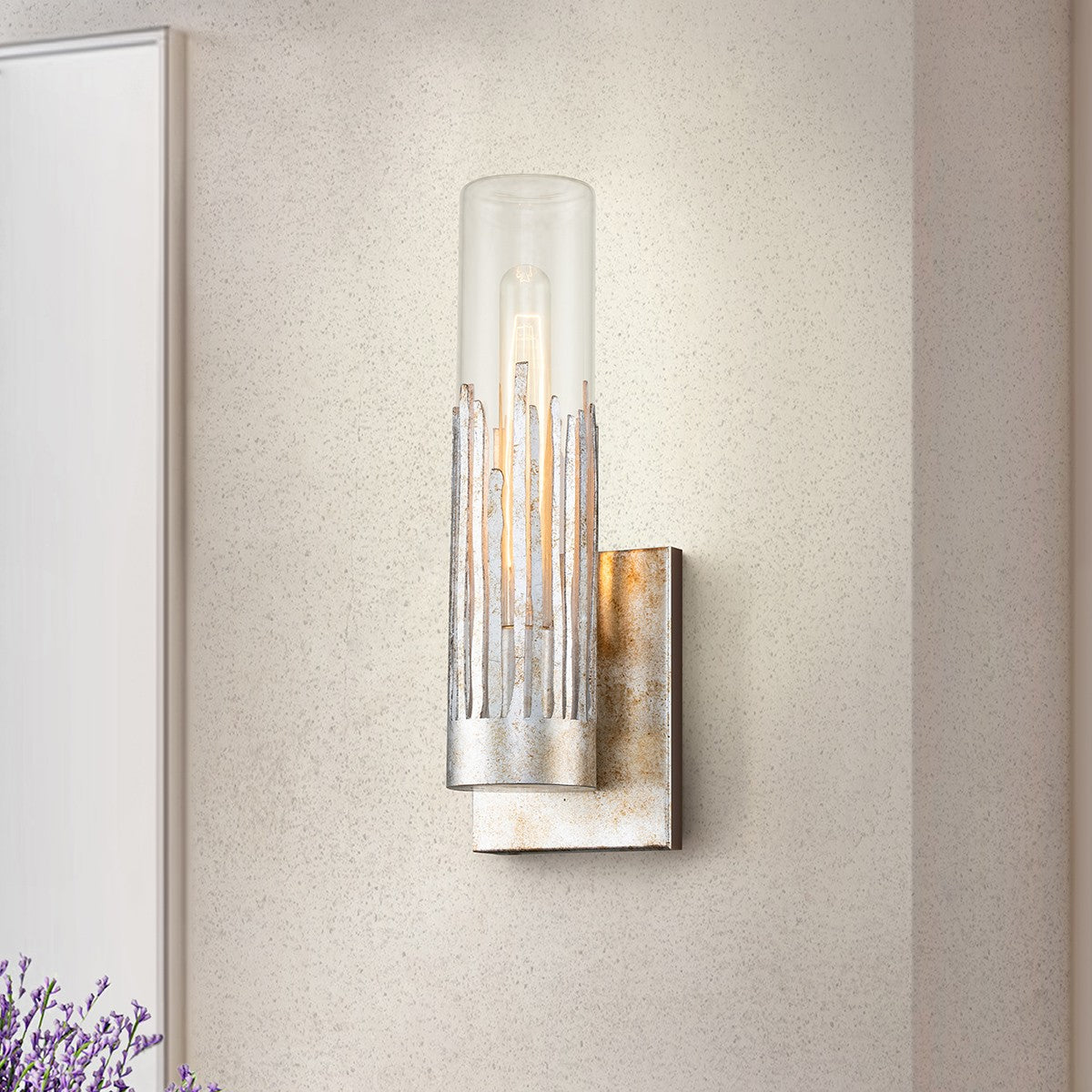 Lucas + McKearn - SC10504S-1 - One Light Wall Sconce - Sawgrass - Silver