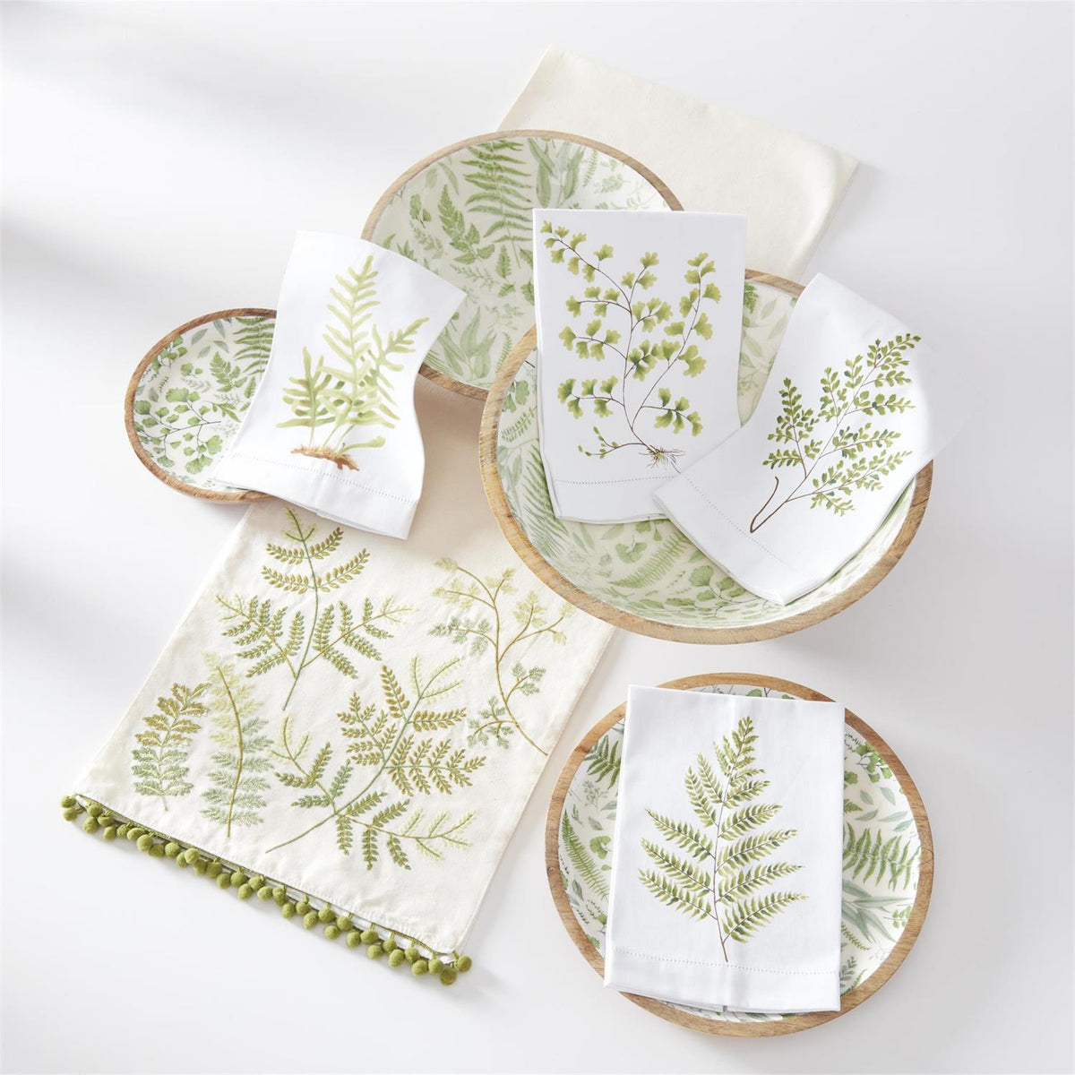 Design Shop Assorted Fern Handpainted Cotton Guest Towels (4 Styles)