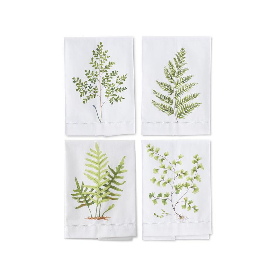 Design Shop Assorted Fern Handpainted Cotton Guest Towels (4 Styles)
