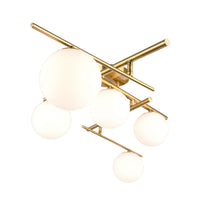 Artcraft - AC11975BR - Five Light Semi-Flush Mount - Modena - Plated Brushed Brass