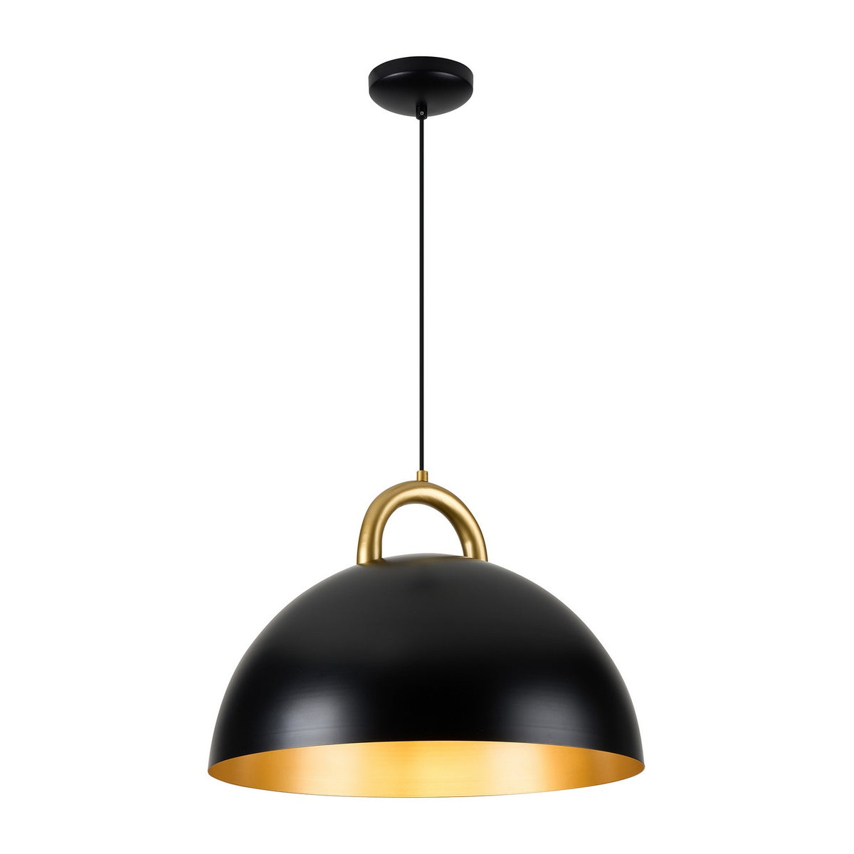 Artcraft - AC12000BB - One Light Pendant - Pantheon - Black, Rust Brass