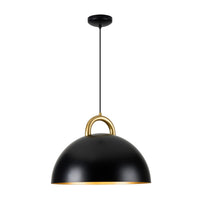 Artcraft - AC12000BB - One Light Pendant - Pantheon - Black, Rust Brass