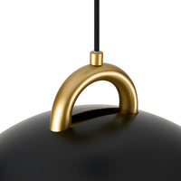 Artcraft - AC12000BB - One Light Pendant - Pantheon - Black, Rust Brass