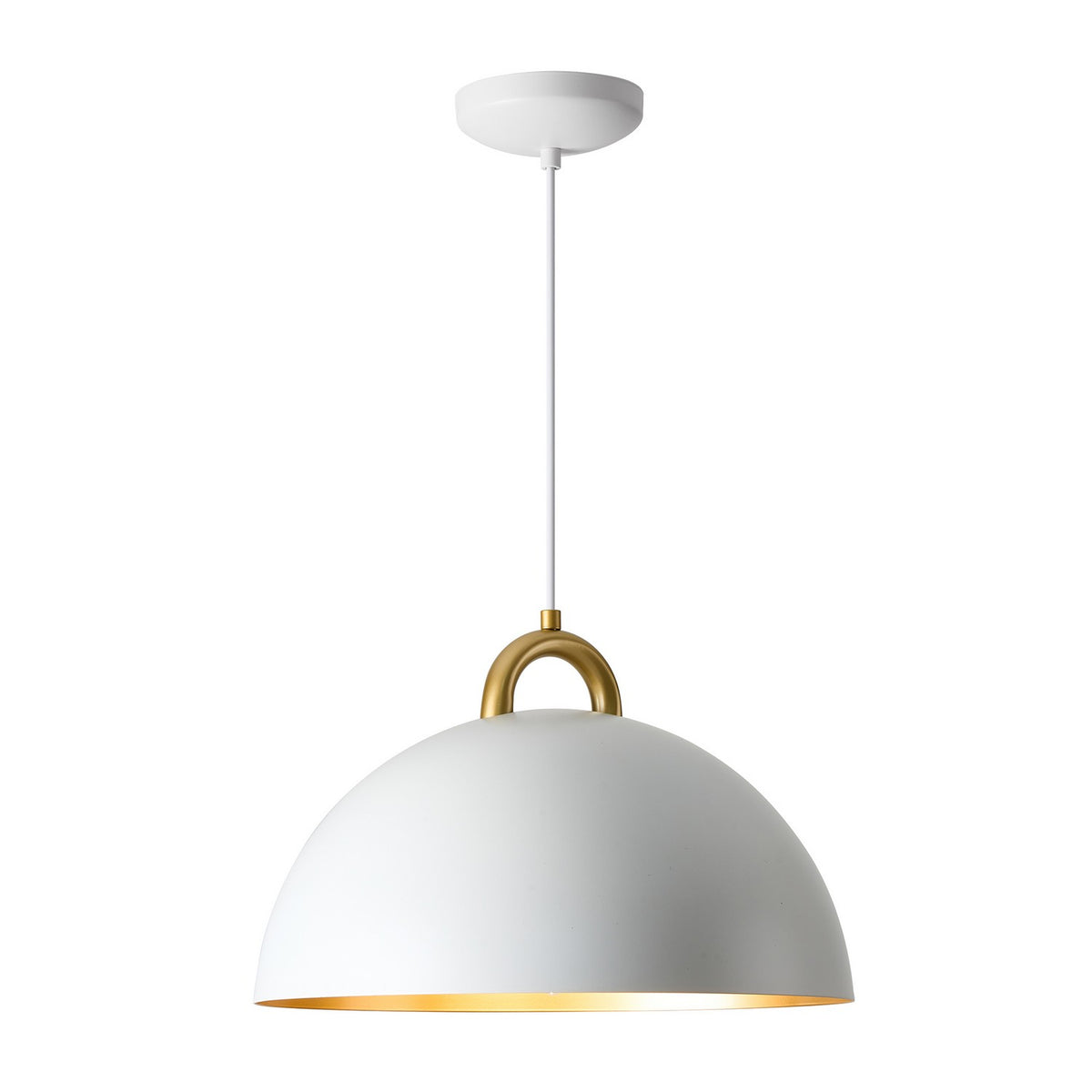 Artcraft - AC12000BR - One Light Pendant - Pantheon - Gold, White