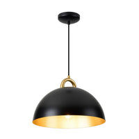 Artcraft - AC12001BB - One Light Pendant - Pantheon - Black, Rust Brass