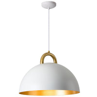 Artcraft - AC12001BR - One Light Pendant - Pantheon - Gold, White