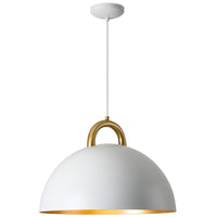 Artcraft - AC12001BR - One Light Pendant - Pantheon - Gold, White