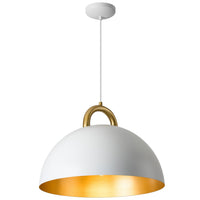 Artcraft - AC12001BR - One Light Pendant - Pantheon - Gold, White