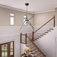 Artcraft - AC7709BK - LED Chandelier - Stix - Black