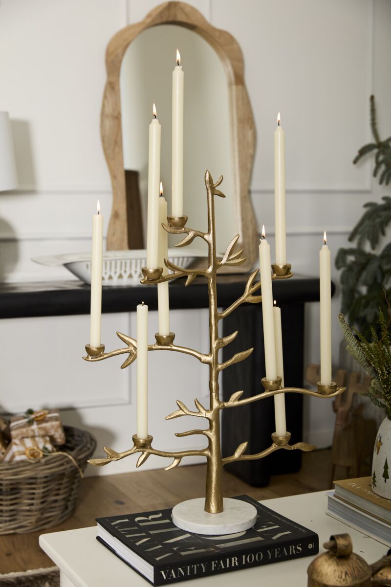Design Shop Gold Effervescent Tree Candelabra, 20" X 29"