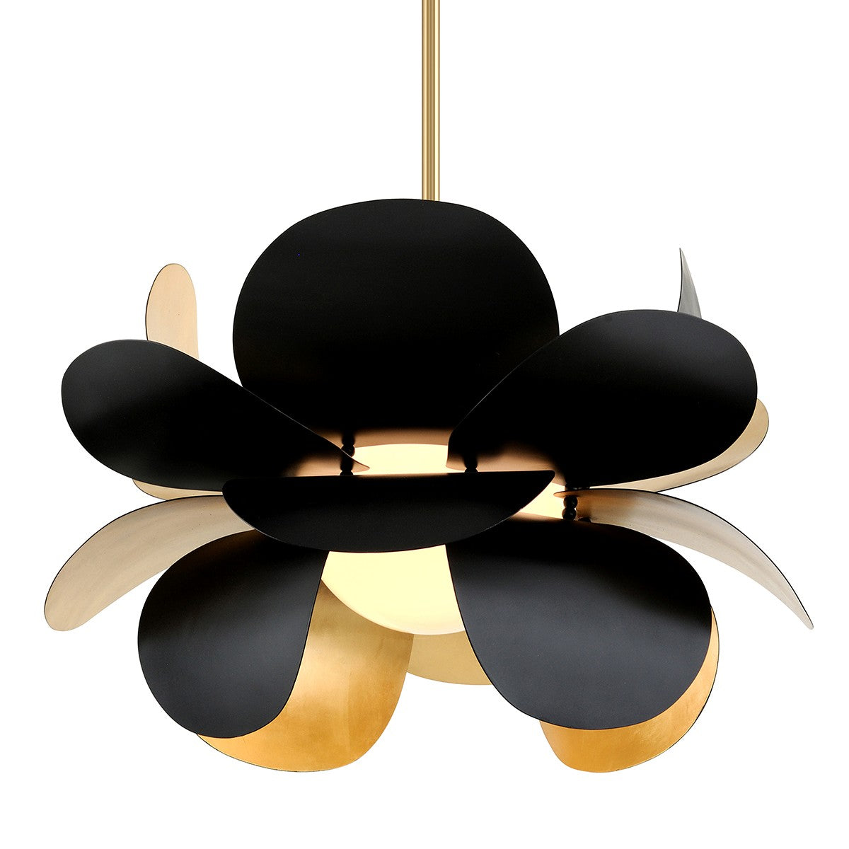 Corbett Lighting - 308-43-GL/SBK - One Light Chandelier - Ginger - Gold Leaf