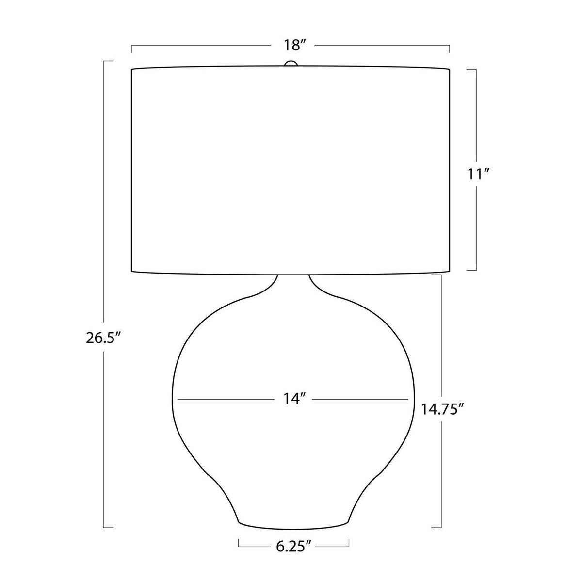 Regina Andrew - 13-1625 - One Light Table Lamp - Arlo - White