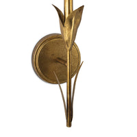 Regina Andrew - 15-1218GLD-RAT - One Light Wall Sconce - River Reed - Antique Gold Leaf
