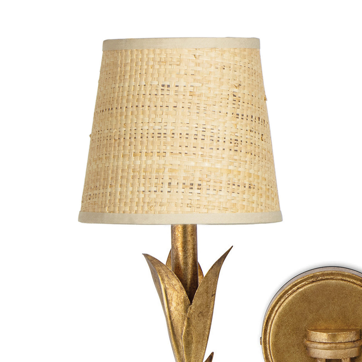 Regina Andrew - 15-1219GLD-RAT - Two Light Wall Sconce - River Reed - Antique Gold Leaf