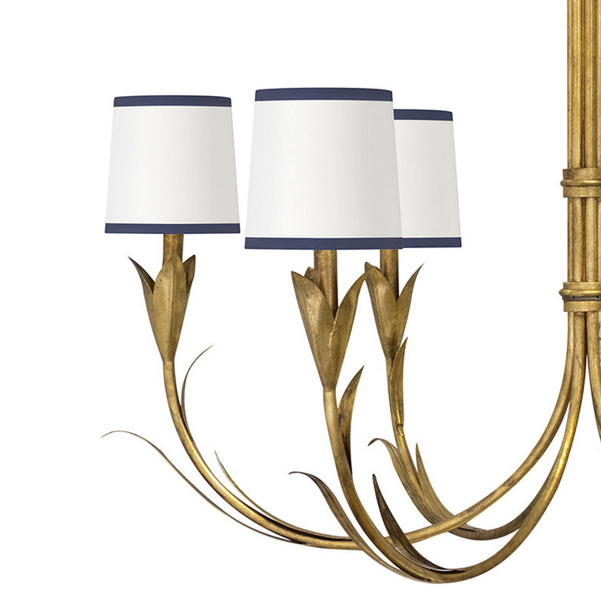 Regina Andrew - 16-1416GLD-NAV - Six Light Chandelier - River Reed - Antique Gold Leaf