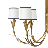 Regina Andrew - 16-1416GLD-NAV - Six Light Chandelier - River Reed - Antique Gold Leaf