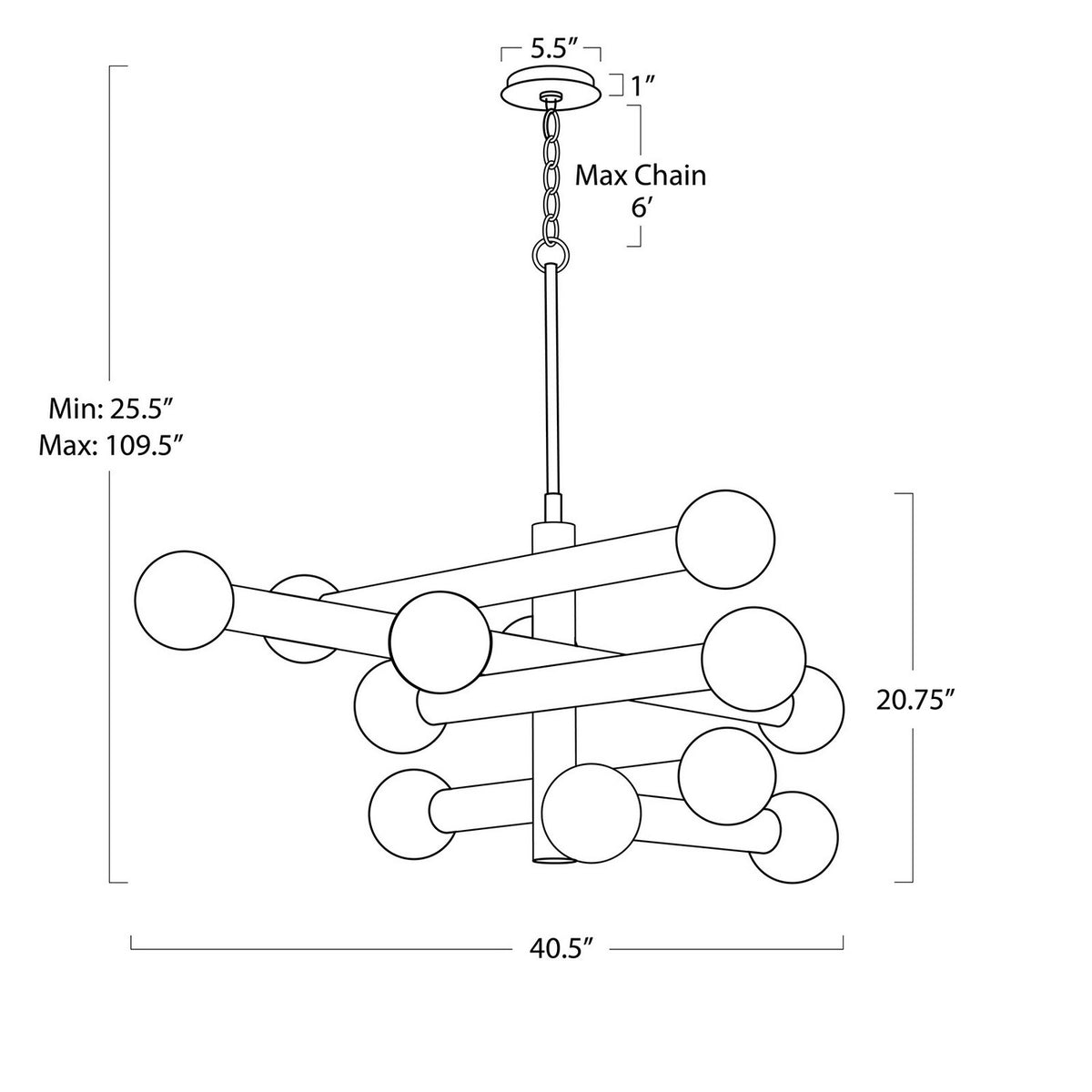 Regina Andrew - 16-1444NB - LED Chandelier - Dion - Natural Brass