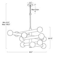 Regina Andrew - 16-1444NB - LED Chandelier - Dion - Natural Brass