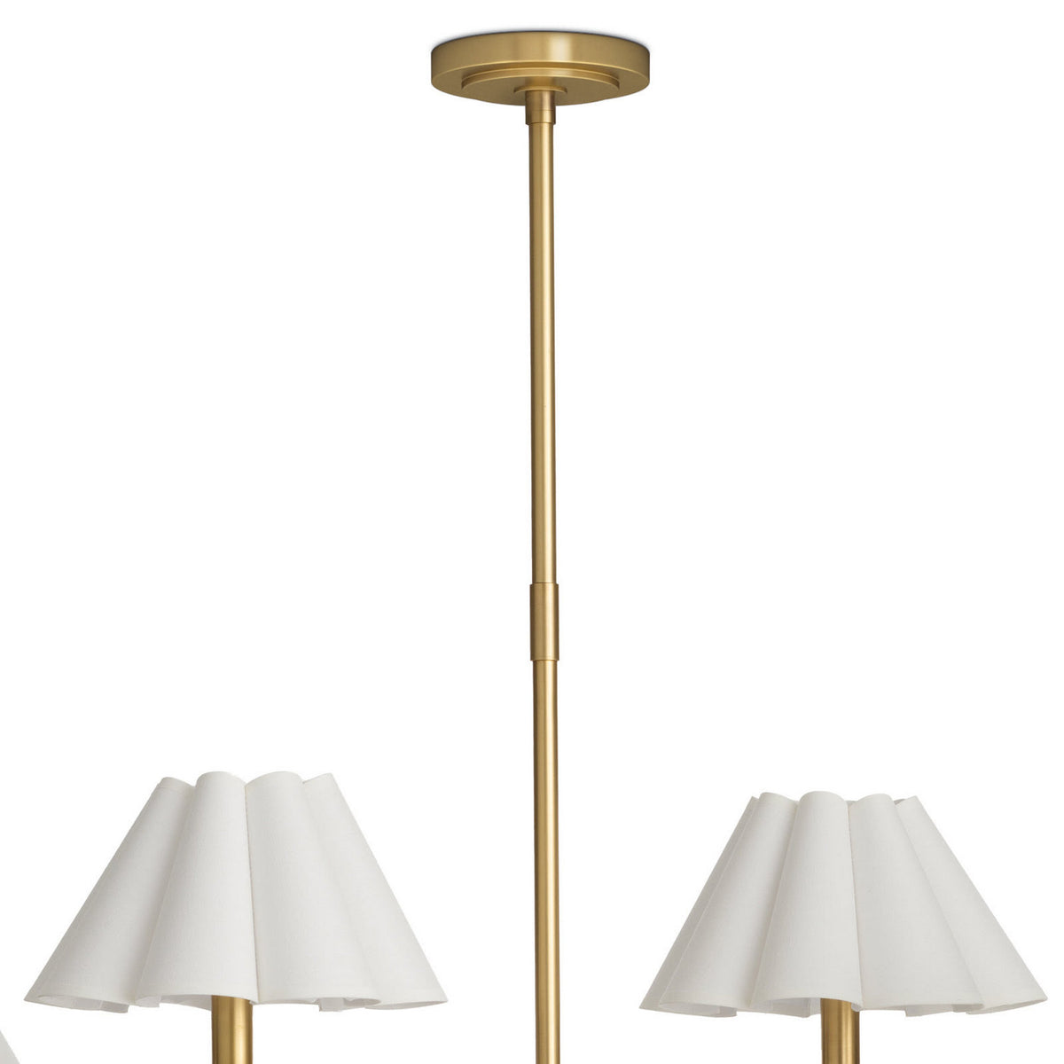Regina Andrew - 16-1454NB-WT - Six Light Chandelier - Polly - Natural Brass