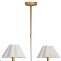 Regina Andrew - 16-1454NB-WT - Six Light Chandelier - Polly - Natural Brass