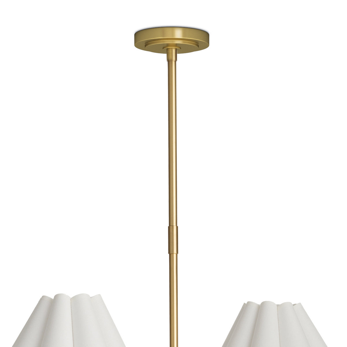 Regina Andrew - 16-1454NB-WT - Six Light Chandelier - Polly - Natural Brass
