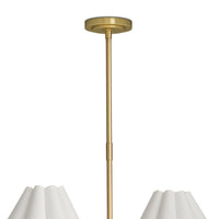 Regina Andrew - 16-1454NB-WT - Six Light Chandelier - Polly - Natural Brass