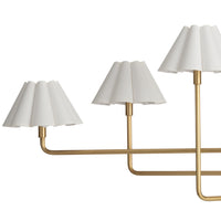 Regina Andrew - 16-1454NB-WT - Six Light Chandelier - Polly - Natural Brass