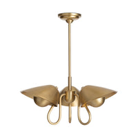 Regina Andrew - 16-1463NB - Three Light Pendant - Keaton - Natural Brass