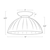 Regina Andrew - 16-1470 - One Light Flush Mount - Dariel - White