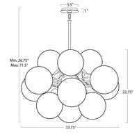 Regina Andrew - 16-1474PN-SRL - 17 Light Chandelier - Shine - Polished Nickel