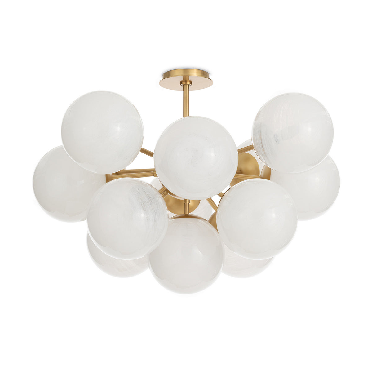 Regina Andrew - 16-1475NB-SRL - 13 Light Flush Mount - Shine - Natural Brass