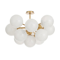 Regina Andrew - 16-1475NB-SRL - 13 Light Flush Mount - Shine - Natural Brass
