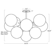 Regina Andrew - 16-1475PN-SMK - 13 Light Flush Mount - Shine - Polished Nickel
