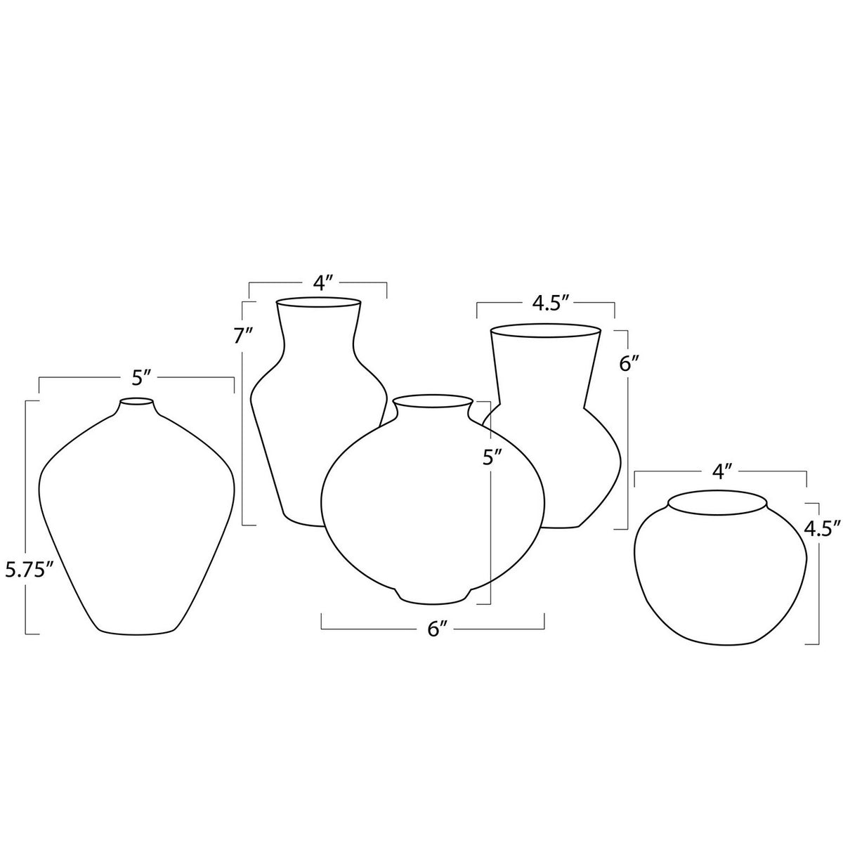 Regina Andrew - 20-1579 - Vase Set - Noor - White