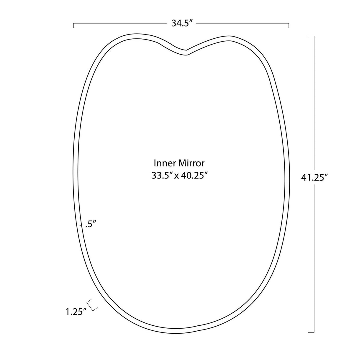 Regina Andrew - 21-1174NB - Mirror - Mela - Natural Brass