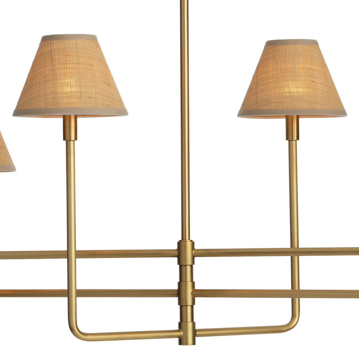 Regina Andrew - 16-1454NB-RAT - Six Light Chandelier - Polly - Natural Brass